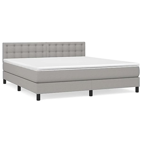 vidaXL Boxspringbett mit Matratze Hellgrau 180x200 cm Stoff1399686 günstig online kaufen