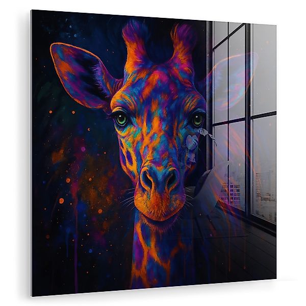 MuchoWow Acrylglasbild Giraffe - Farbig - günstig online kaufen