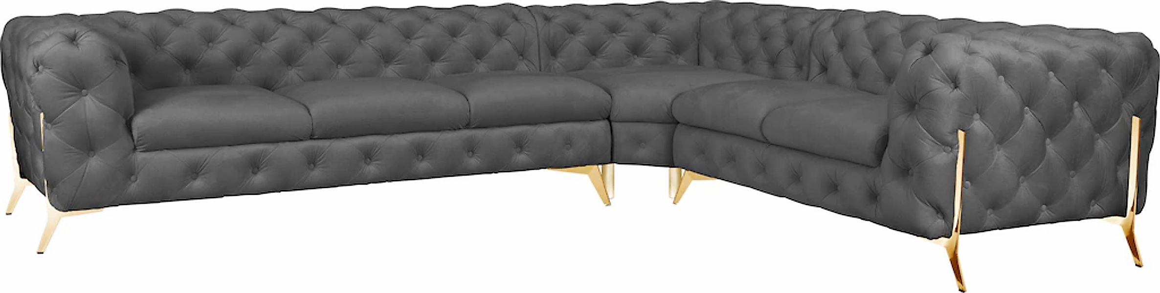 Home affaire Chesterfield-Sofa "Amaury L-Form" großes Ecksofa, Chesterfield günstig online kaufen