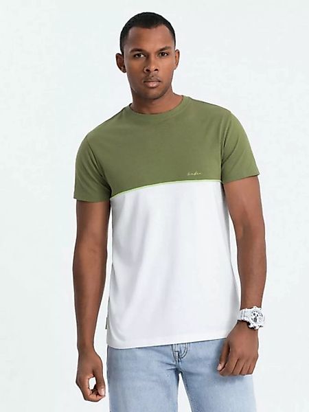 OMBRE T-Shirt Zweifarbiges Baumwoll-T-Shirt für Männer günstig online kaufen