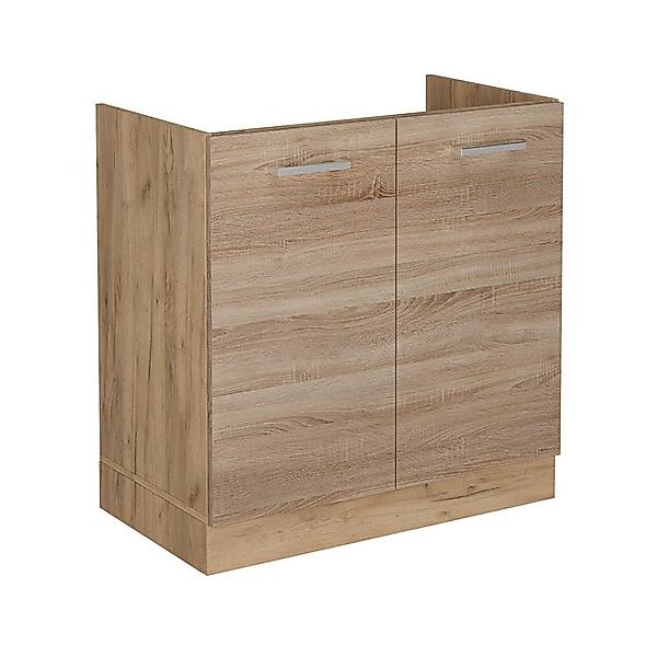 Vicco Spülenunterschrank R-Line, Sonoma/Goldkraft Eiche, 80 cm ohne Arbeits günstig online kaufen