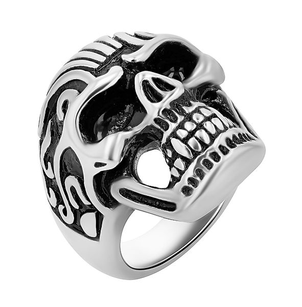 AKZENT Fingerring Skullstorm aus Edelstahl, Totenkopf, günstig online kaufen