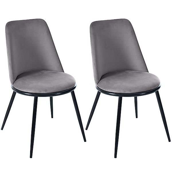 OKWISH Esszimmerstuhl mit Rückenlehne, Metallbeine (Polsterstuhl, günstig online kaufen