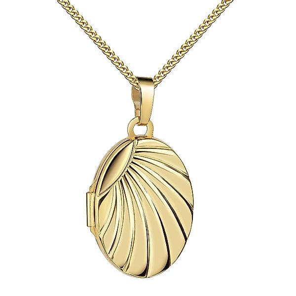 JEVELION Kettenanhänger Medaillon Gold 333 zum günstig online kaufen
