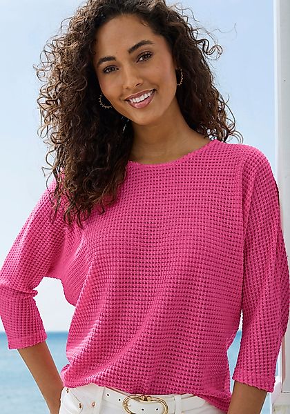 Vivance 3/4-Arm-Shirt aus bügelfreiem Waffelstrick aus günstig online kaufen