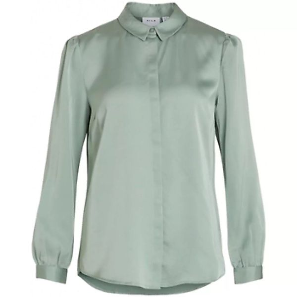 Vila  Blusen Shirt Ellette Satin L/S - Green/Milieu günstig online kaufen