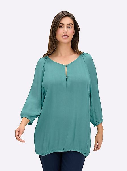 Sheego Klassische Bluse Tunika 3/4-Arm günstig online kaufen