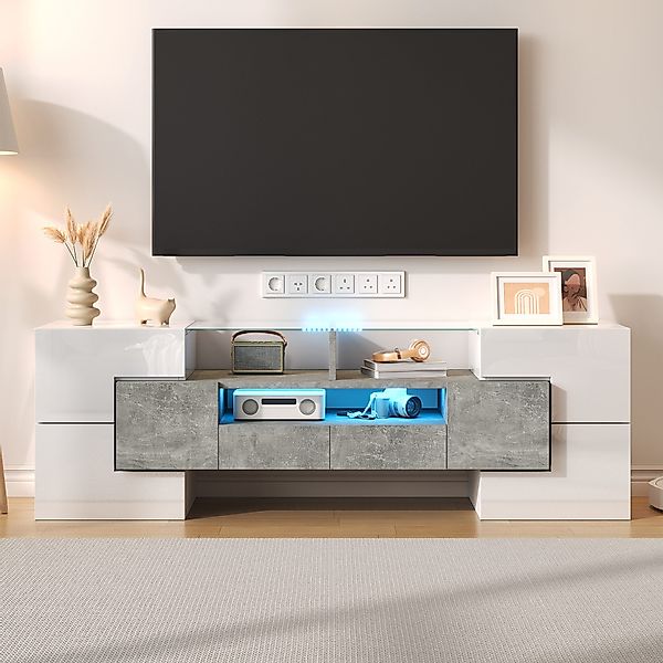 Merax TV-Schrank Hochglanz (1-St) Lowboard mit günstig online kaufen
