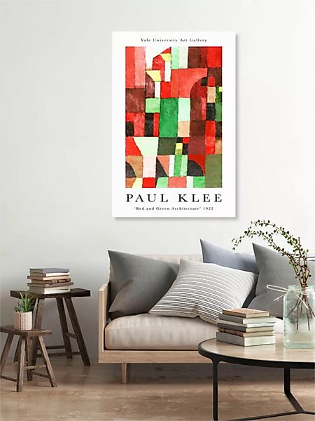 Poster / Leinwandbild - Red And Green Architecture Von Paul Klee günstig online kaufen