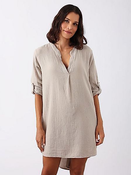 Zwillingsherz Schlupfbluse "Rom" verlängerte Rückenpartie, V-Neck, Turn-Up günstig online kaufen