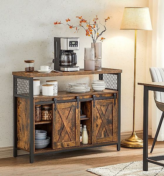 VASAGLE Sideboard Küchenschrank, Aufbewahrungsschrank, mit 2 Schiebetüren, günstig online kaufen