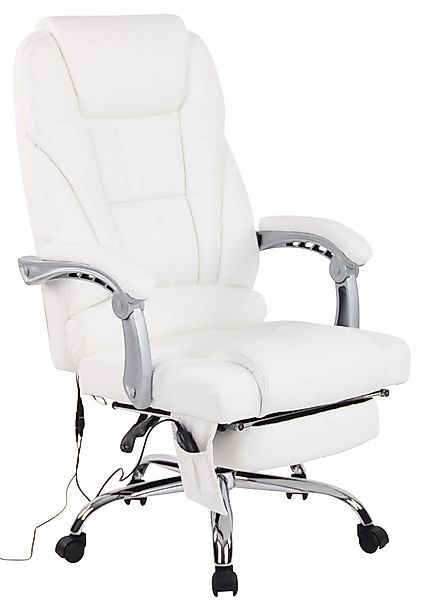 CLP Schreibtischstuhl Pacific Echtleder, Massagefunktion, Fußablage günstig online kaufen