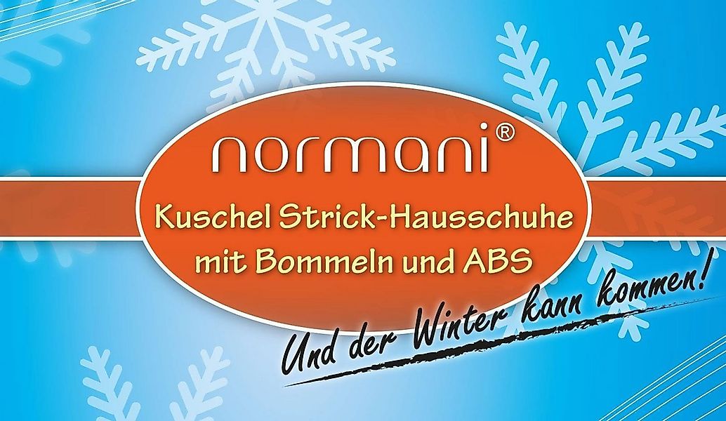 normani Kuschelsocken Strick-Hausschuhe mit Bommeln und ABS (1 Paar) dickes günstig online kaufen