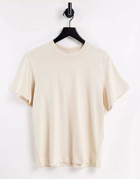 & Other Stories – T-Shirt aus Bio-Baumwolle in Beige-Neutral günstig online kaufen