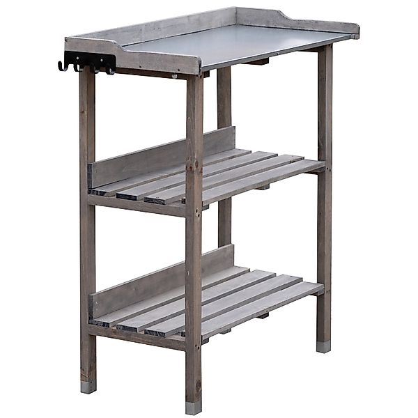 NYVI Pflanztisch Pflanztisch aus Holz 76x38x89 cm verzinkte Arbeitsplatte & günstig online kaufen