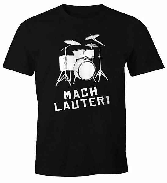 MoonWorks Print-Shirt Schlagzeug T-Shirt Herren Mach Lauter Fun-Shirt Moonw günstig online kaufen