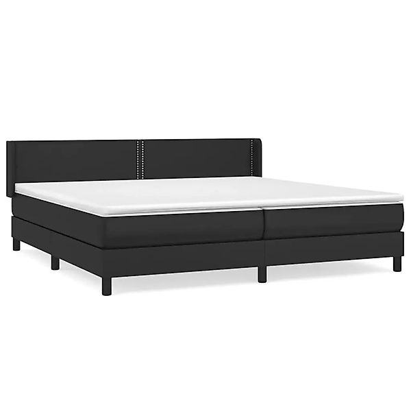 vidaXL Boxspringbett mit Matratze Schwarz 200x200 cm Kunstleder1389433 günstig online kaufen