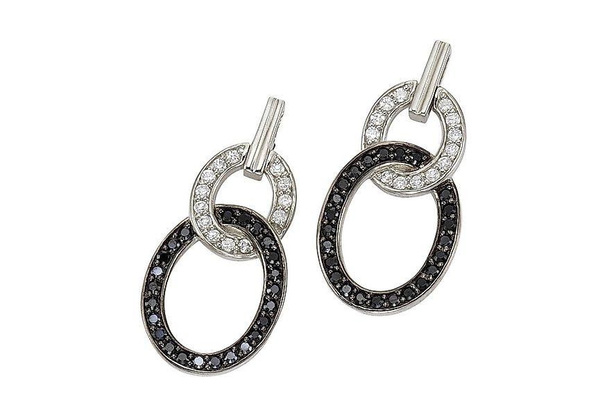 CELESTA Paar Ohrhänger Silber 925 rhodiniert mit Zirkonia-Steinen weiß und günstig online kaufen