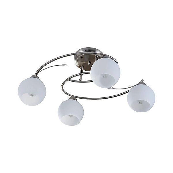 Lindby Deckenlampe Svean 9620765 Modern in Alu aus Glas 4-flammig E14 Wohnz günstig online kaufen