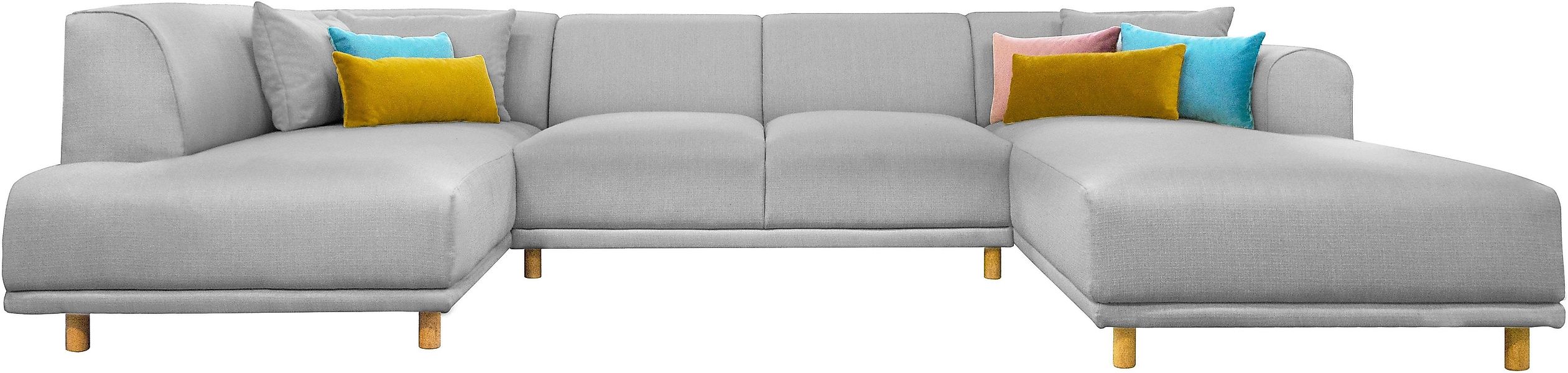 andas Wohnlandschaft Maroon U-Form, in skandinavischem günstig online kaufen