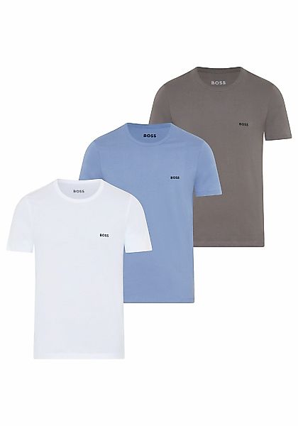 BOSS T-Shirt "TShirtRN 3P Classic" Packung, 3 Stk. mit BOSS Stickerei günstig online kaufen