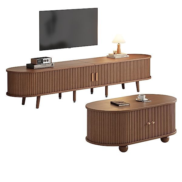 MODFU Wohnzimmer-Set TV-Schrank & Couchtisch Set, günstig online kaufen