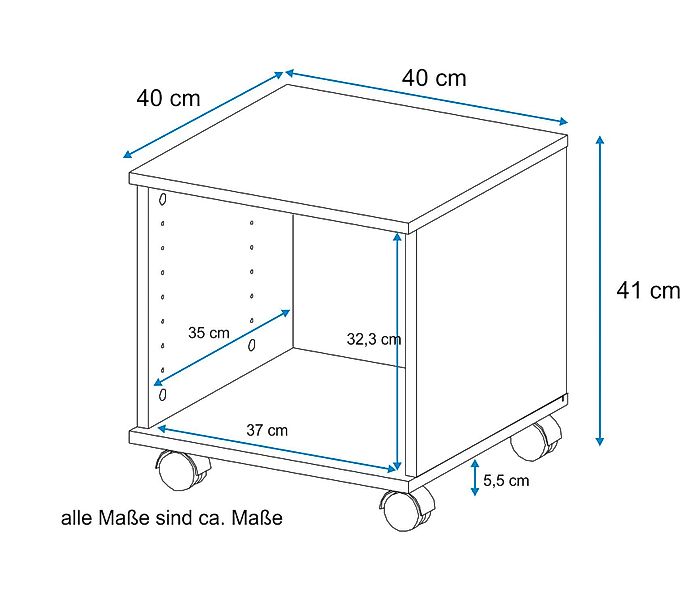 VOGL Möbelfabrik Rollcontainer 1191, Bürocontainer, Nachtschrank, günstig online kaufen