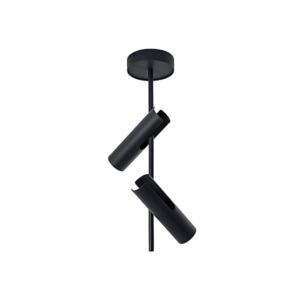 Deckenspot Leda 2, anthrazit, 2-flammig, Stahl, Höhe 55 cm günstig online kaufen