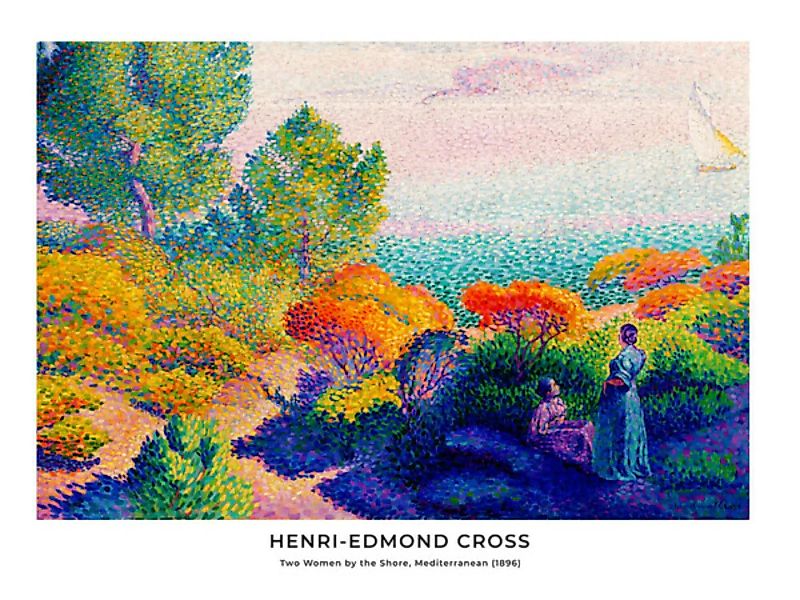 Poster / Leinwandbild - Henri-edmond Cross: Zwei Frauen Am Ufer- Ausstellun günstig online kaufen