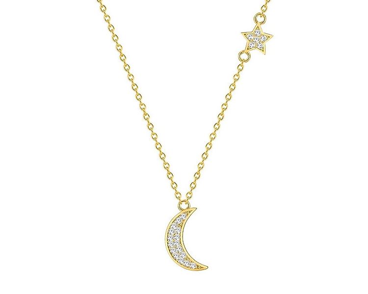 Rafaela Donata Silberkette Mond, Stern gelbgold, aus Sterling Silber günstig online kaufen