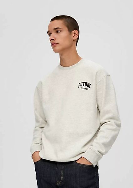 QS Sweatshirt mit kleinem Frontprint günstig online kaufen