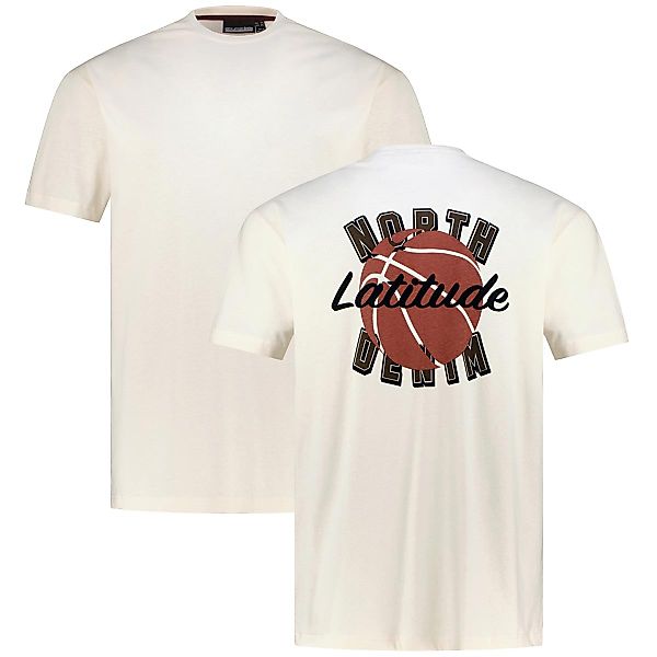 North T-Shirt mit Rückenprint Farbe cremeweiß Größe: 4XL günstig online kaufen
