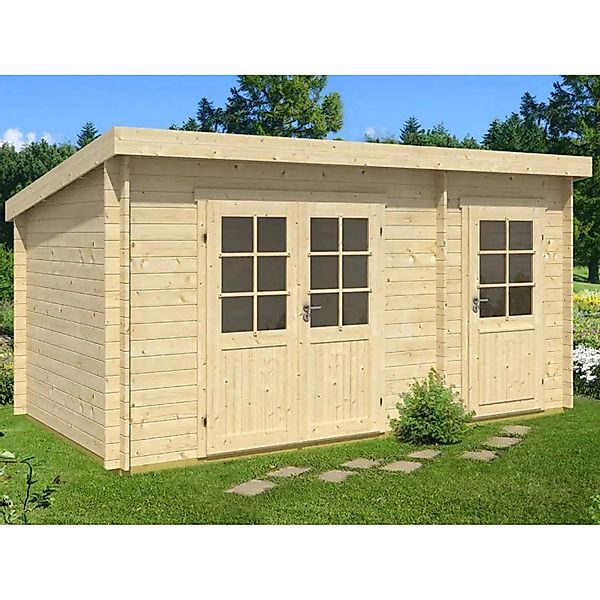 Alpholz Gartenhaus Holz Maria mit Anbau, günstig online kaufen