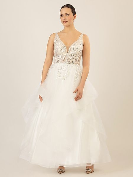 Apart Abendkleid mit aufwendig besticktem Tüll günstig online kaufen