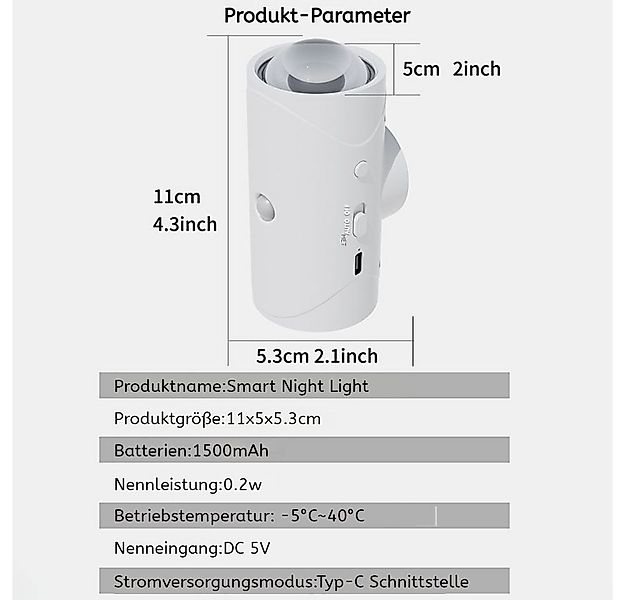 PRIISF LED Würfel Akku Wandleuchte mit Bewegungsmelder Wandlampe RGB Up Dow günstig online kaufen