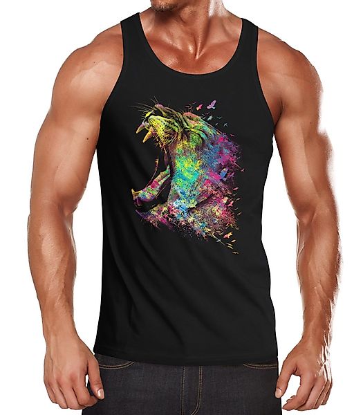MoonWorks Tanktop Herren Tanktop Screaming Lion günstig online kaufen