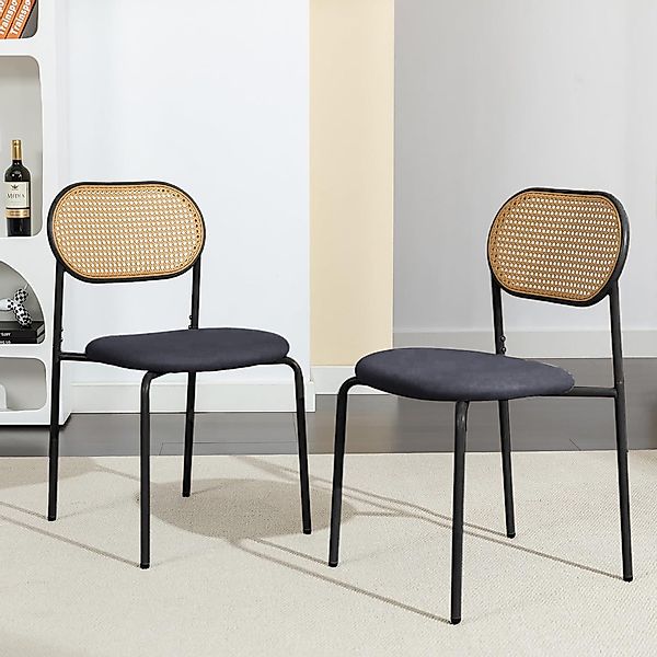 Furnishings Home Rattanstuhl 4-Fußstuhl Polsterstühle Esszimmerstuhl günstig online kaufen