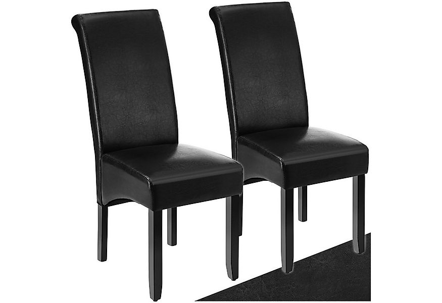 tectake Esszimmerstuhl Küchenstuhl, ergonomisch, massives Hartholz (Set, 2 günstig online kaufen