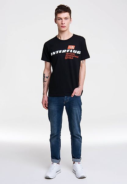 LOGOSHIRT T-Shirt Interflug DDR mit kontrastfarbenem günstig online kaufen