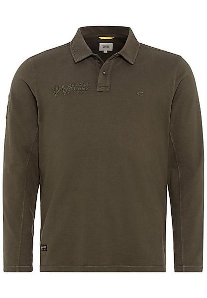 camel active Poloshirt Langarm-Poloshirt aus reiner Baumwolle günstig online kaufen