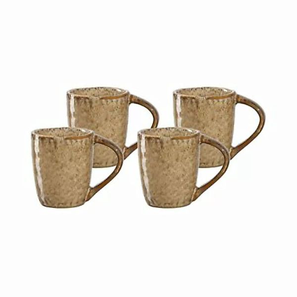 LEONARDO MATERA Keramiktasse 90 ml beige 4er Set Kaffeebecher braun günstig online kaufen