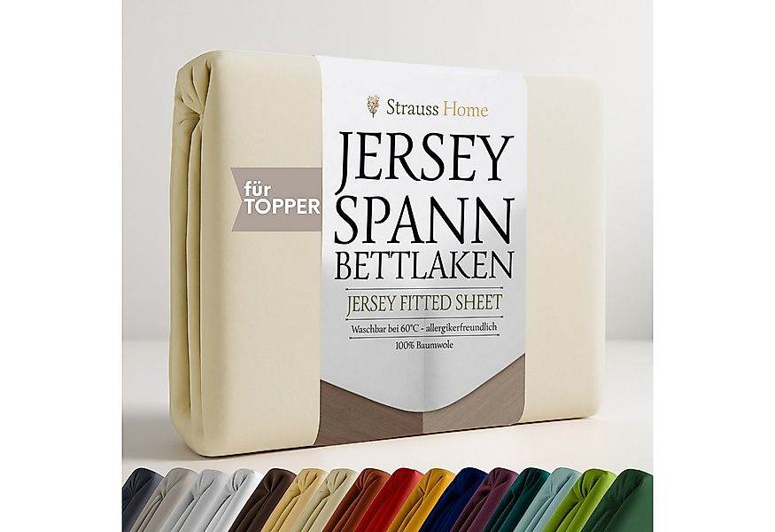 Strauss Home Spannbettlaken Premium Topper Spannbettlaken 150GSM für Matrat günstig online kaufen