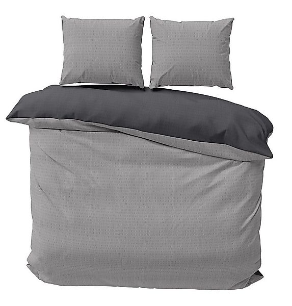 One Home Bettwäsche Doubleface Wende, Seersucker, 3 teilig, Mikrofaser Unif günstig online kaufen