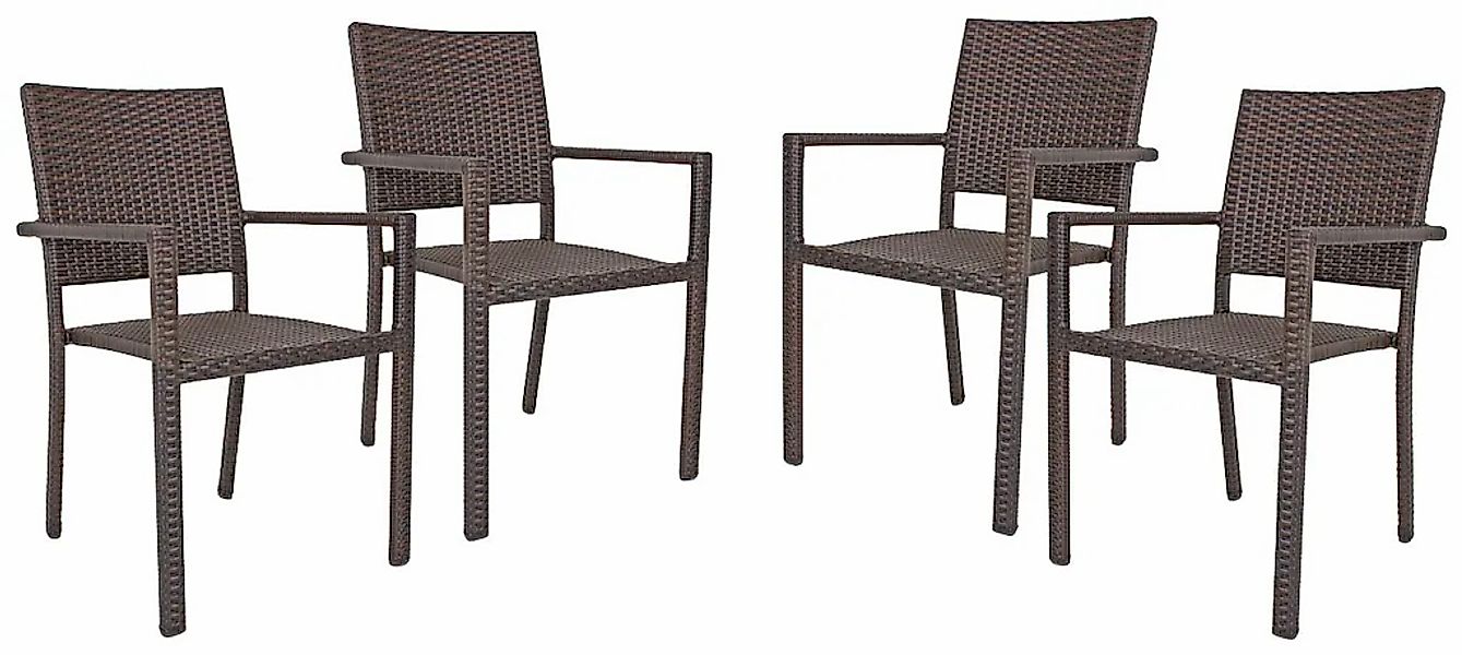 Garden Pleasure Stapelstuhl "MALAGA" (Set) 4 Stk. 4er Set, aus Aluminium günstig online kaufen