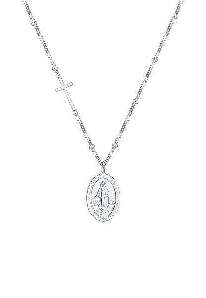 Elli Kette mit Anhänger Kugelkette Kreuz Marienbild 925 Sterling Silber, Kr günstig online kaufen