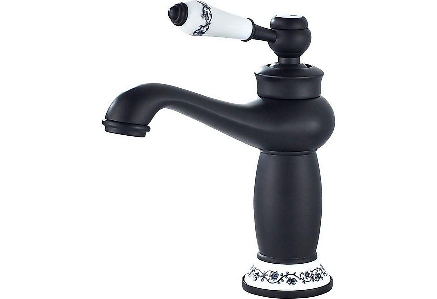 LuxusKollektion Waschtischarmatur Bad Wasserhahn Schwarz Keramikventilkern günstig online kaufen
