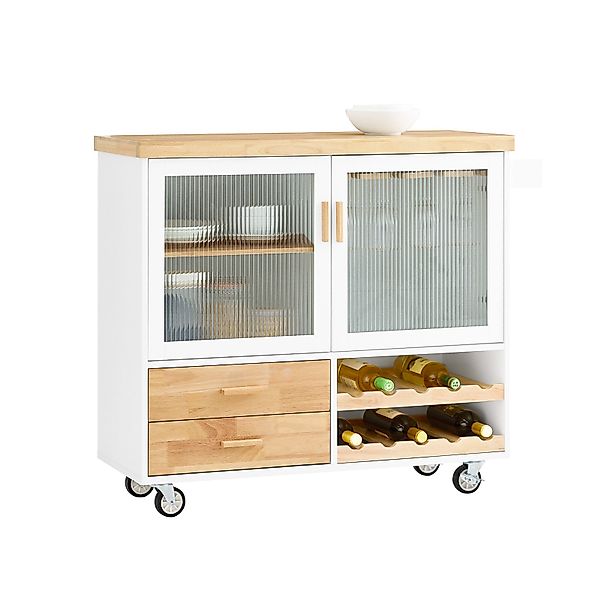 SoBuy Küchenwagen FKW114, Servierwagen Küchen Aufbewahrungseinheit günstig online kaufen