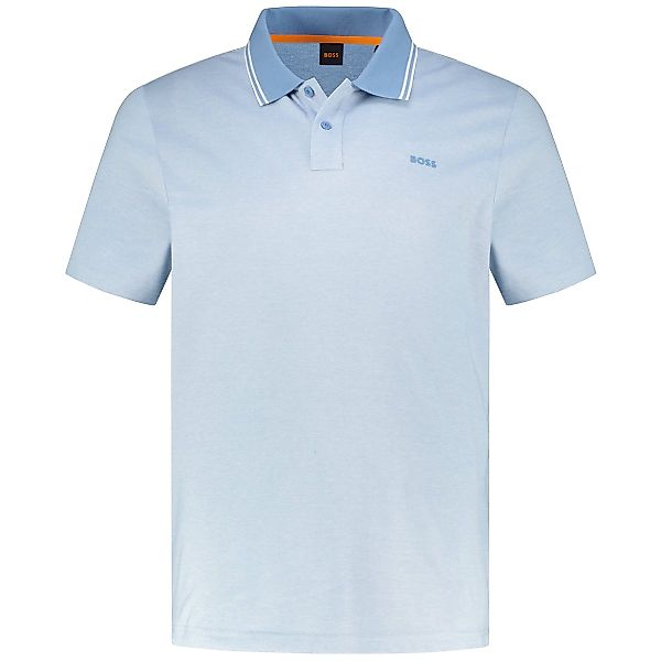 BOSS Poloshirt mit Kontrastdetails Farbe hellblau Größe: 4XL günstig online kaufen
