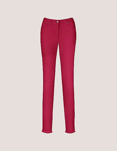 MADELEINE Regular-fit-Jeans "Jeans Mid Waist Skinny-Hose mit Fransen" günstig online kaufen