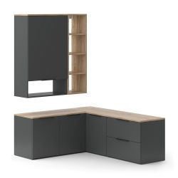 Vicco Wohnwand Wido, Anthrazit/Sonoma, 5 Teile günstig online kaufen